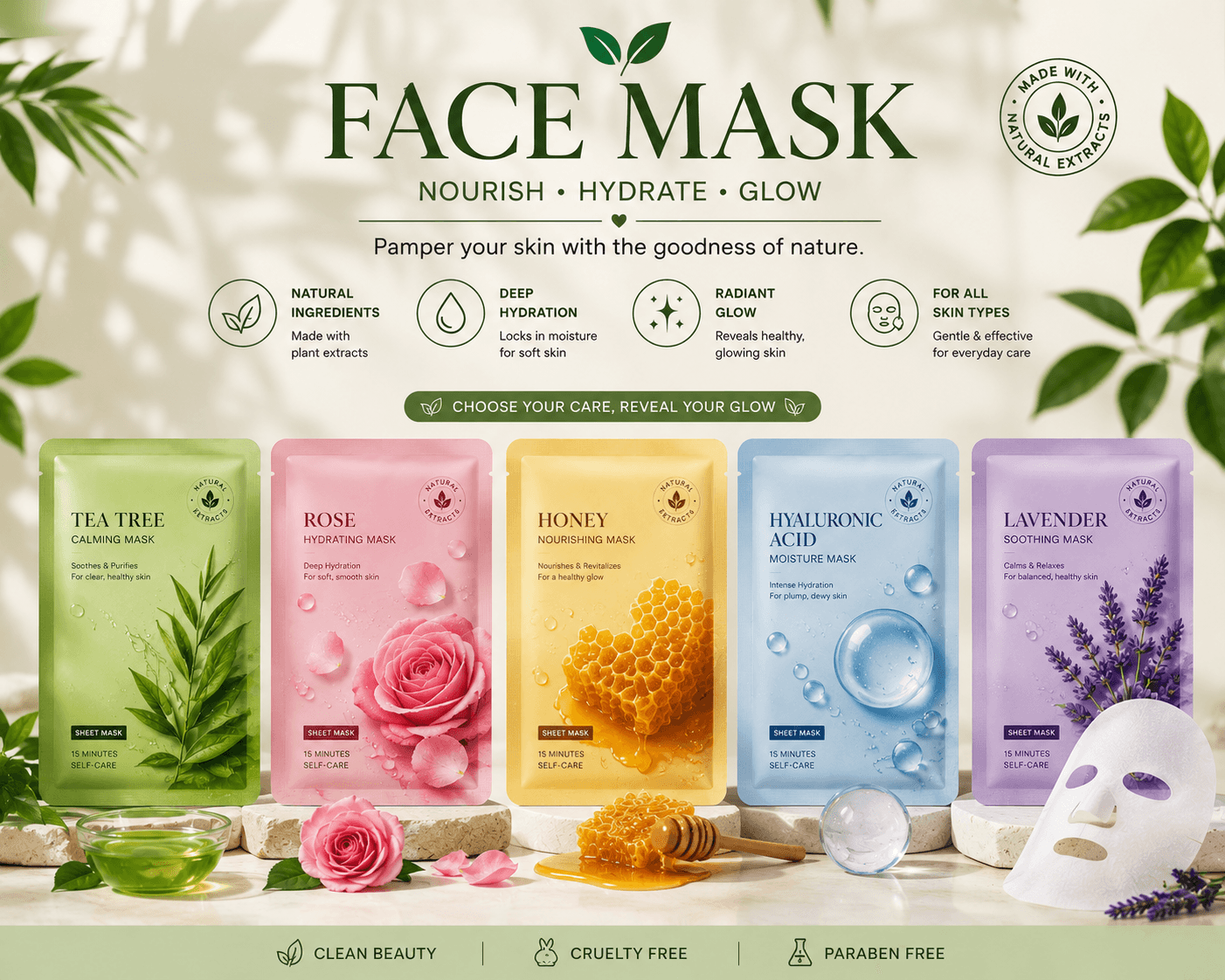 Natural Extracts Face Mask