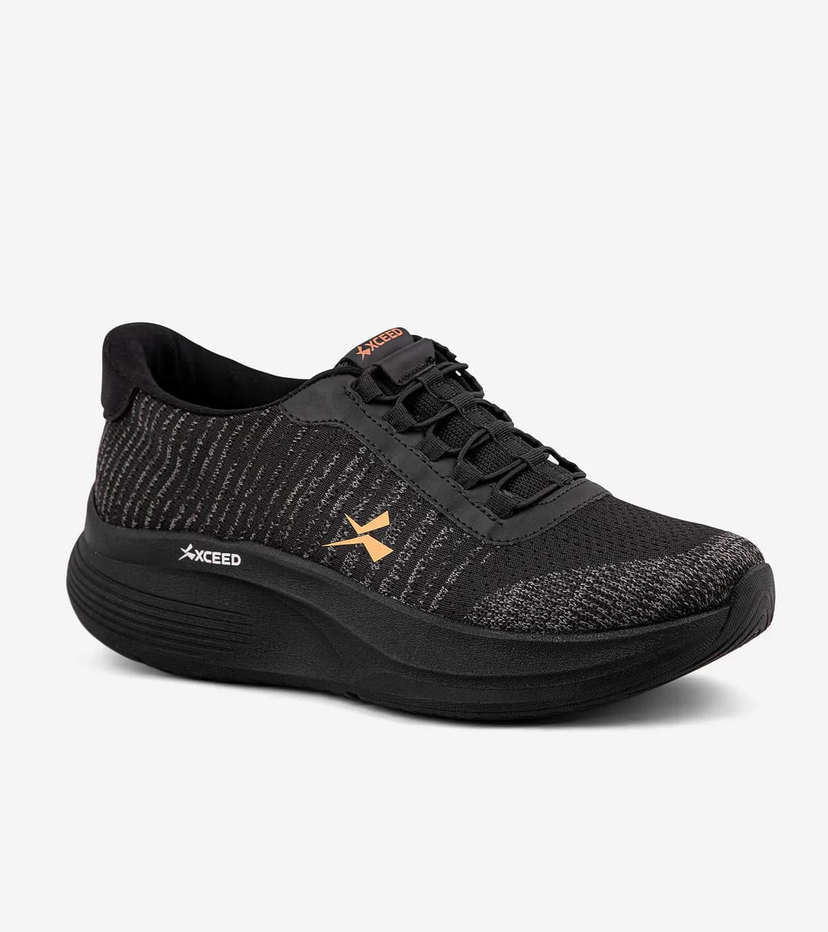 Men's XCEED Performance Knit Running Shoes – Black & Gold