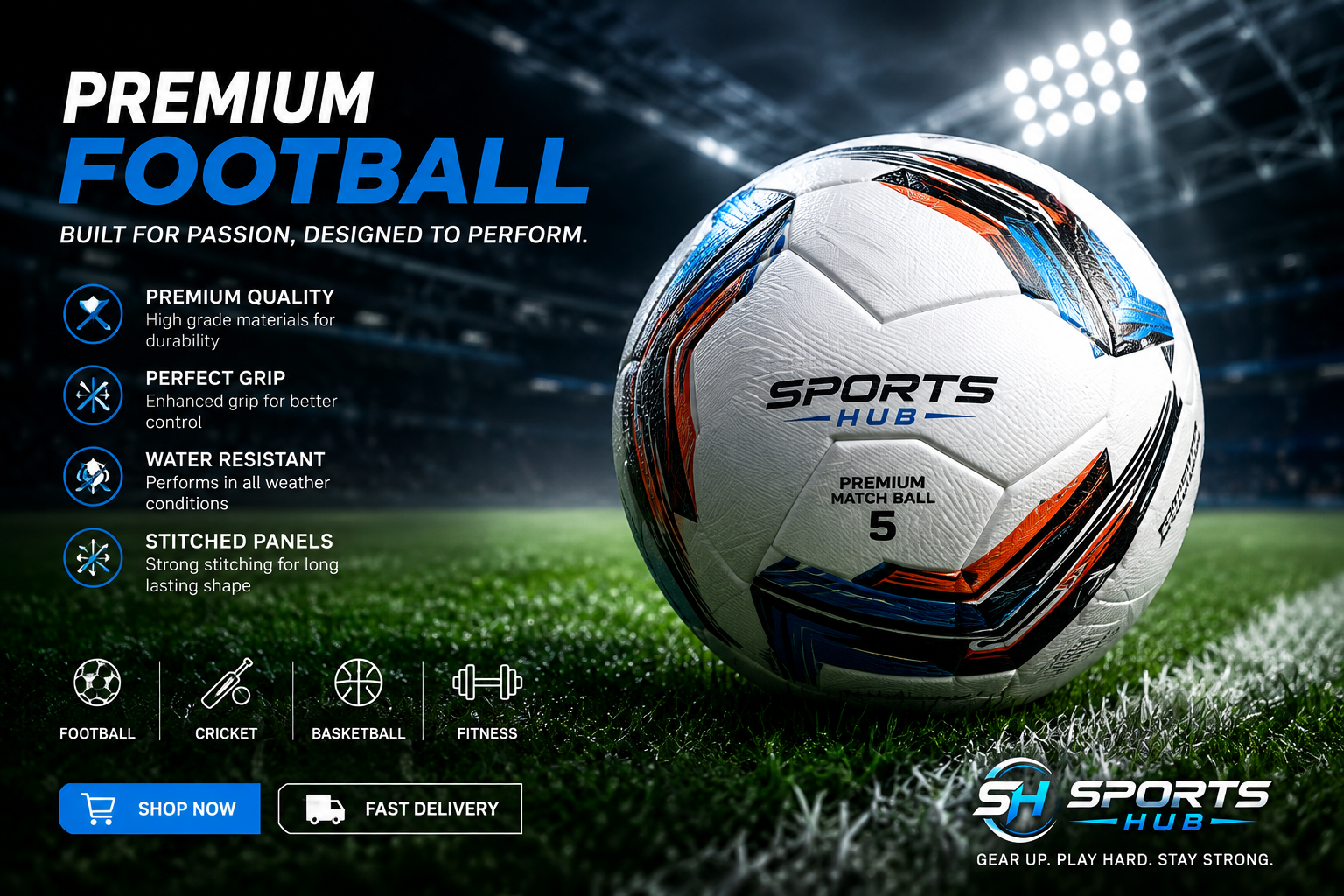 Premium Pro Football – Official Match Ball | SPORTS Hub thumbnail 1