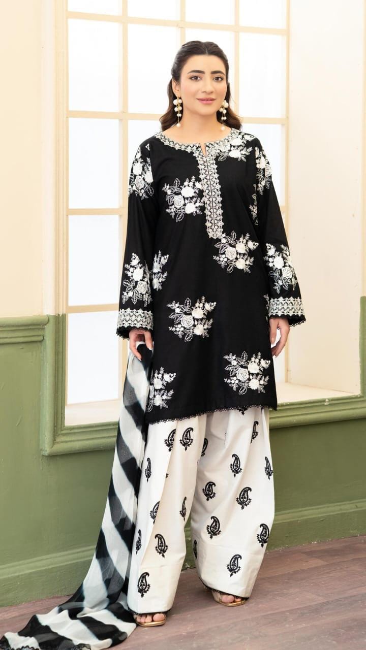 DHANAK EMBROIDERED 3PC thumbnail 4