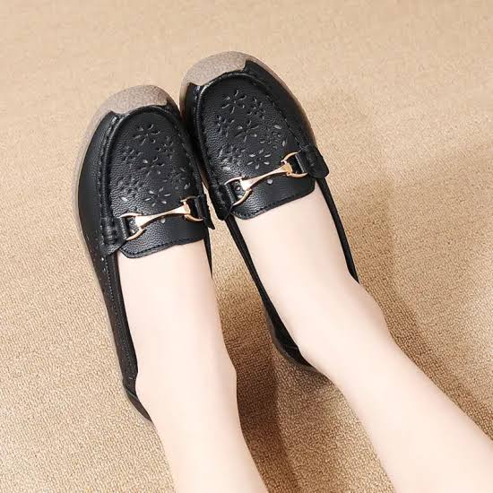Women's Black Bow Embellished Platform Wedge Loafers thumbnail 3