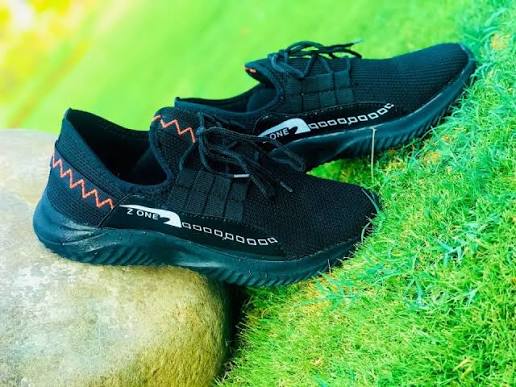 Men's Ultra-Light Breathable Mesh Running Shoes – Black & Orange Accent thumbnail 3