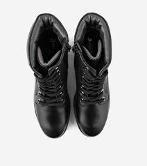 Women's Black Lace-Up Combat Ankle Boots thumbnail 2