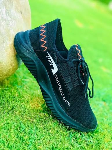 Men's Ultra-Light Breathable Mesh Running Shoes – Black & Orange Accent thumbnail 4