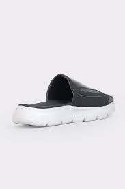 Men's Cushioned Athletic Slide Sandals – Black & White thumbnail 3