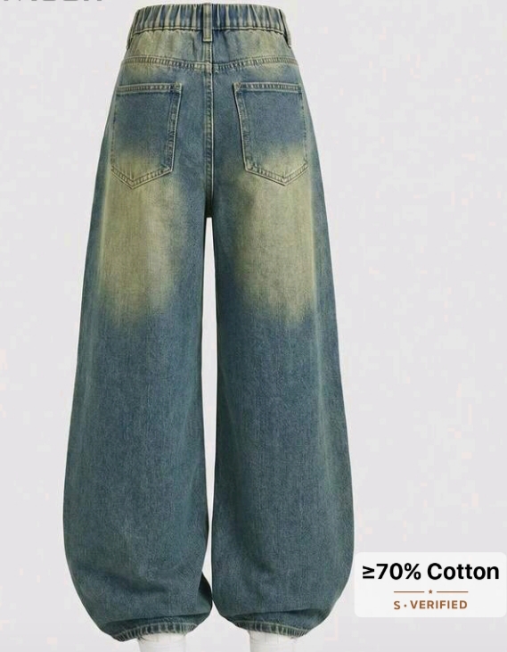 Casual wide leg jeans for women's thumbnail 2