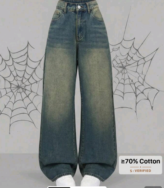 Casual wide leg jeans for women's